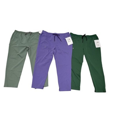 Lot of 3 NWT Fabletics Ion Scrub Pants Womens 2X/S Hunter Sage Green Wist Purple