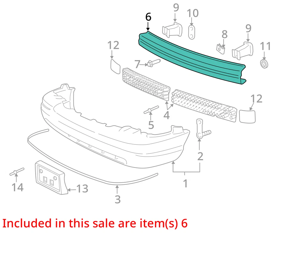 2005-2011 Ford Crown Victoria Front Bumper Reinforcement 997917 - Imagem 2 de 3