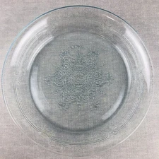 FIRE KING PIE PLATE Philbe Translucent Sapphire Blue 1940s VTG Small 8 in Dish