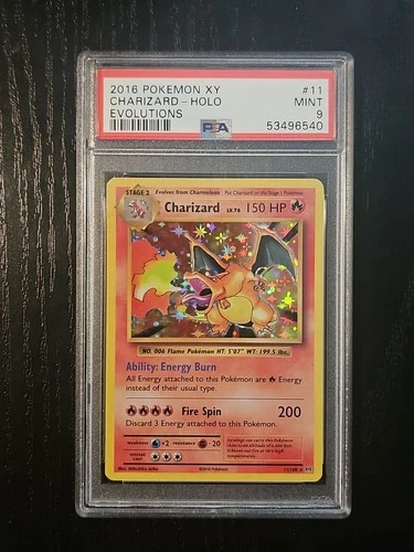 2016 Pokémon XY Evolutions Charizard Holo Rare 11/108 PSA 9 Mint