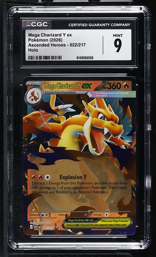 Mega Charizard Y ex graded CGC 9 for sale on eBay