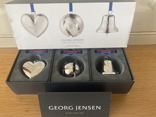 Georg Jensen CHRISTMAS COLLECTIBLES plated WITH PALLADIUM tree decorations BNIB