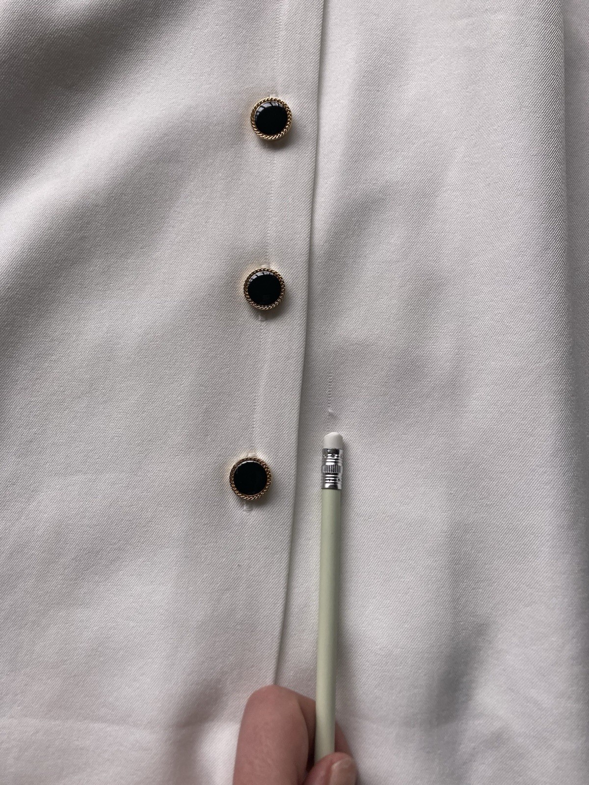 Collared White Button Down Midi Dress Rihoas Sz M… - image 10