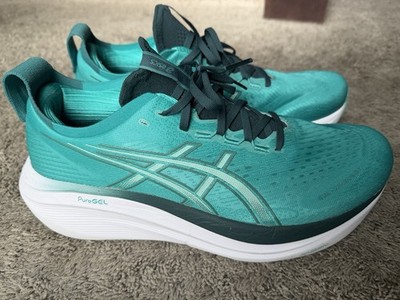 ASICS Gel Nimbus 27 - Mens Size 12 - Wave Teal - Gently Used Great Condition