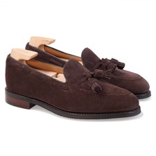 The Armoury Hudson Tassel Loafer, Chocolate Suede, UK8