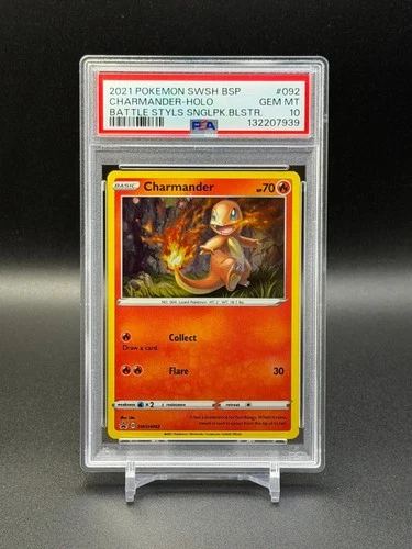 Pokémon Charmander SWSH092 Black Star Promo TAIL SWIRL PSA 10 GEM