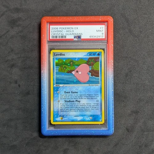 2006 POKEMON EX CRYSTAL GUARDIANS #7 LUVDISC-HOLO PSA 9 NOSE SWIRL WITH GUARD