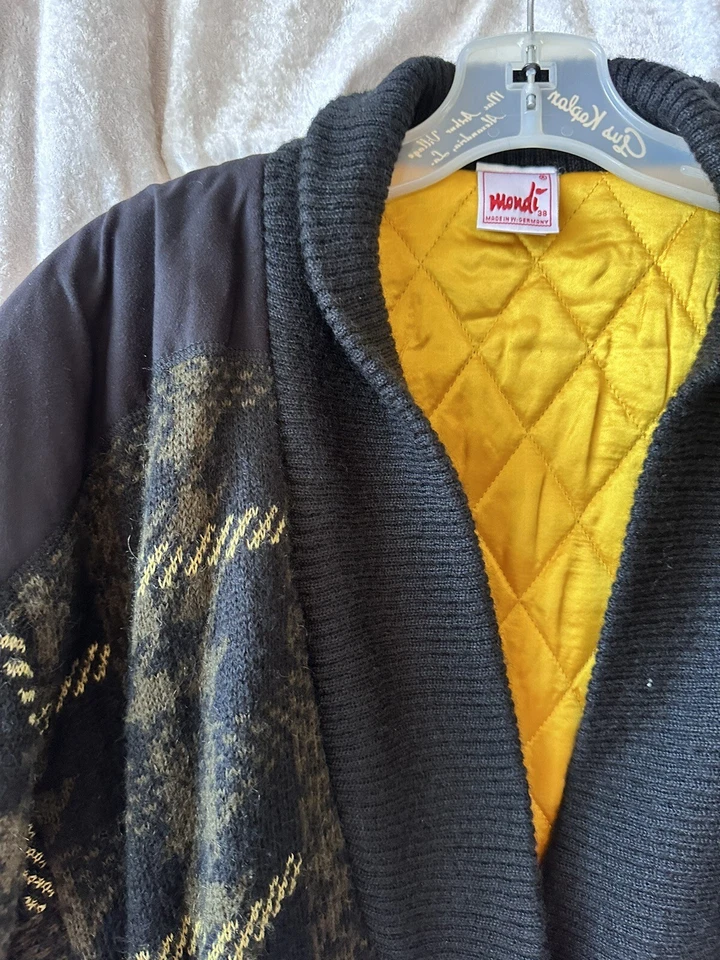 Mondi Women's Oversized Cardigan Coat Sz 38 Plaid 80s 90s VTG Retro Jacket - Image 2 of 4