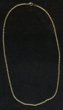 14 KT GOLD PLATED 16"-30" 1.7 MM OPEN ROPE  CHAIN NECKLACE-USA SELLER