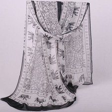 160 50cm Indian Elephants Fashion Ladies Scarves Chiffon Scarf Women Shawls X197
