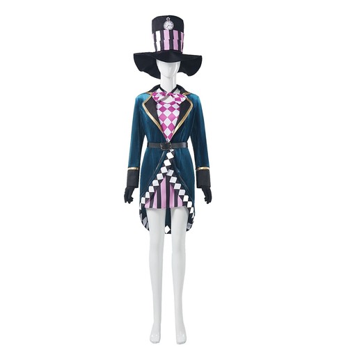 Leg Avenue Damen Mad Hatter Kostüm – Inklusive Kleid & Zylinder | Größe M (EUR 38) + Lila Petticoat