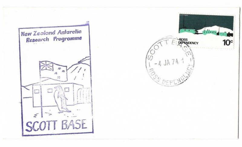 1974 US 10c cover Scott Base Cachet,New Zealand Antarctic Research