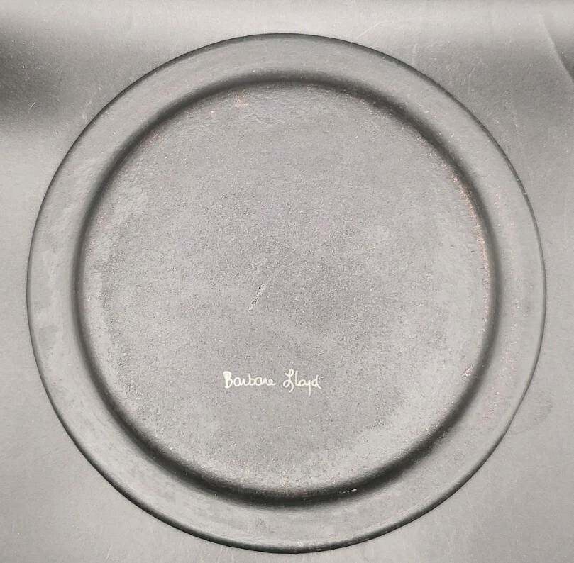 Primitive Barbara Lloyd Wooden "Chance Of Flurries" Snowman Plate - Image 2 of 4