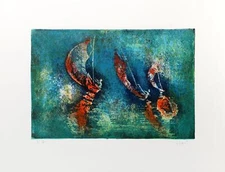 Lebadang (aka Hoi), River Scene 2, Lithograph on Rives BFK, signed "Hoi" and num