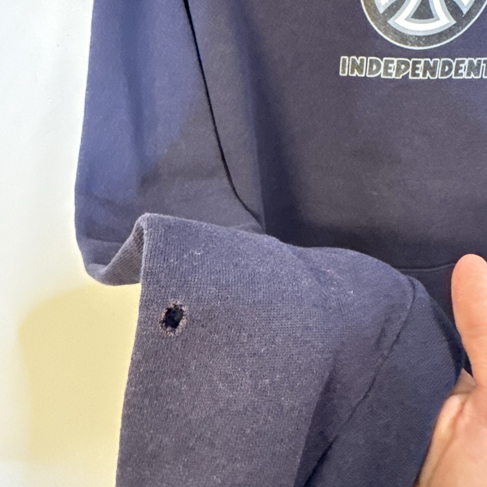 VINTAGE 90S INDEPENDENT TRUCK COMPANY HOODIE SZ L NAVY FADED SKATE eBay