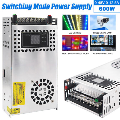 DC0-48V 12.5A 600W Schaltnetzteil Netzteil Netzgerät Trafo Treiber Transformator