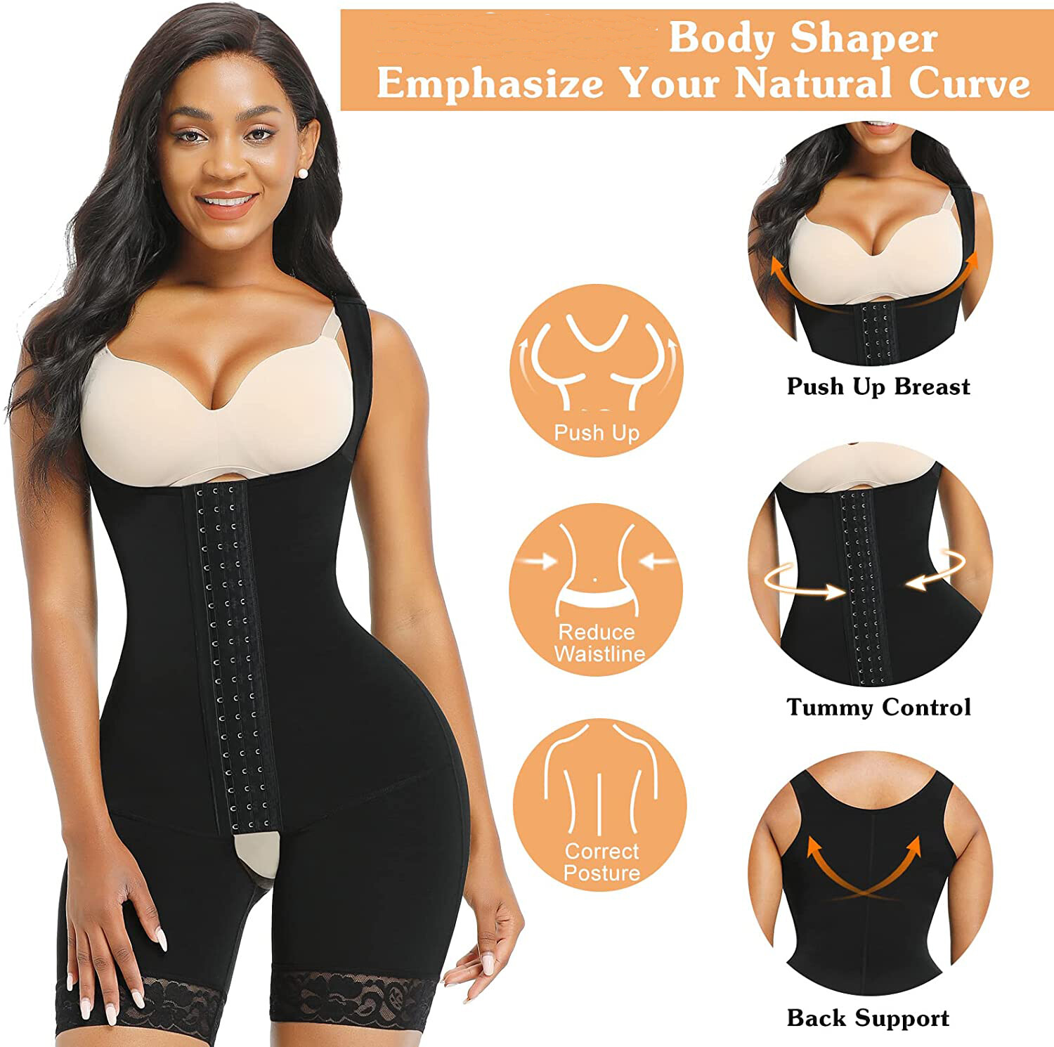 Fajas Colombianas Post Surgery Full Body Shaper Compression Garment Shapewear UK image 5