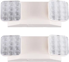 2 Pack LED Emergency Exit Light Adjustable 2 Head With Battery Back-up UL 924