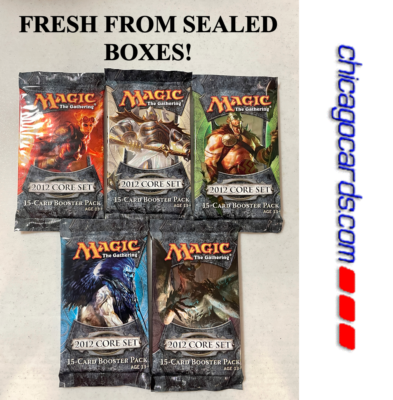 5x WOTC Magic the Gathering MTG 2012 Core Set 15-cd English Booster Pack  Sealed