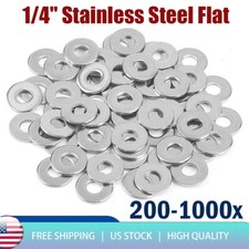 200-1000 PCS 1/4" Stainless Steel Flat Washer BLACK MARINE GRADE  5/8 OD