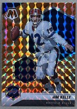 Jim Kelly PRIZM REACTIVE ORANGE 2021 Panini Mosaic #27 Buffalo Bills