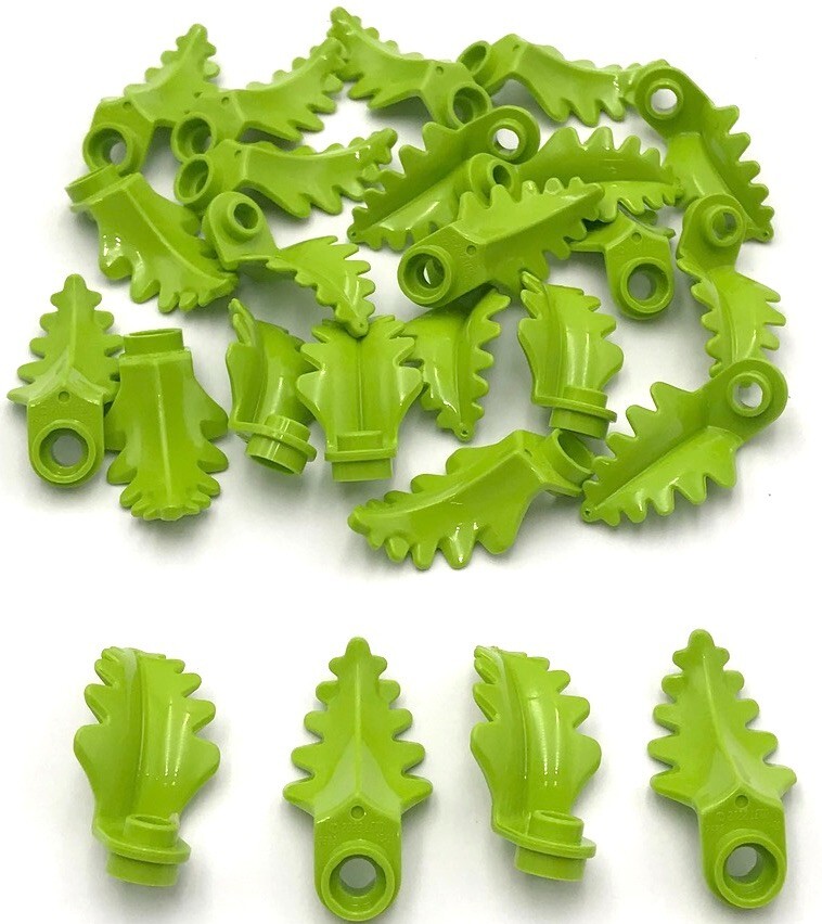 レウコフィルム　グリーンリーフ　387 Lego 25 New Lime Plant Plates Round 1 x 1 with Curved Upright