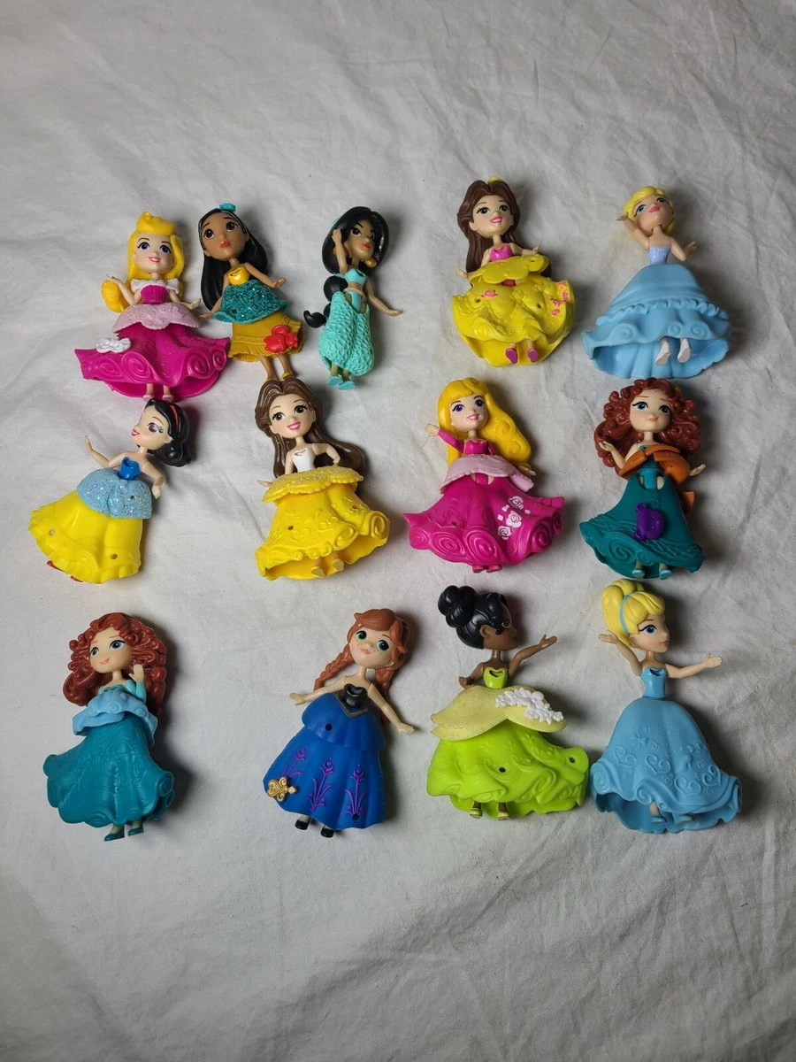 13 Lot Disney Princess 3 Mini Toddler Doll house Figures girls toys