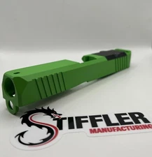 ZOOM For Glock 19 custom Slide gen 1-3 NEW cerakote upper stripped GREEN MAMBA