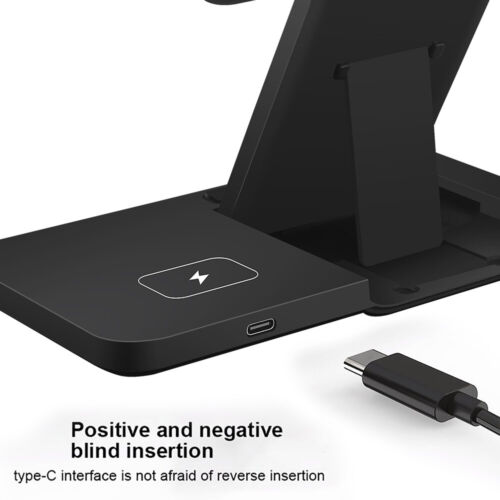 15W 3in1 Wireless Charging Station Dock For Apple Watch Air Pods iPhone 13 12 - Picture 10 of 19