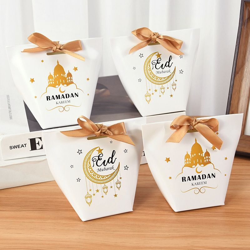 Eid Mubarak Gift Box Ramadan Kareem Candy Bags Muslim Islamic Festival