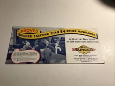 Glenville NY Lock Nine Service Station Blue Sunoco Gas Advertising Ink Blotter