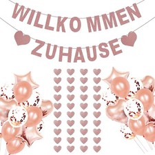 Willkommen Zuhause Deko Ballons Banner Set Ba...