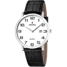 Festina F16476/1 Men's Classic White Dial Watch