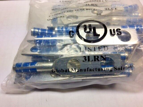Izzy i62-38-1, #6 AWG Lug, 2 hole, 3/8" Holes, 1" OC, Long, Inspection - 50 pcs - Picture 3 of 5