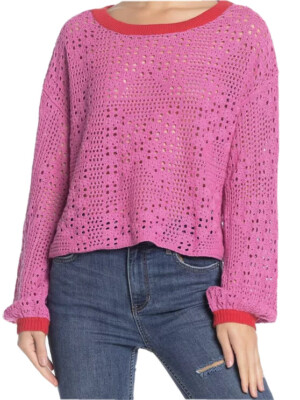 oversized hot pink sweater