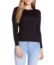 Michael Stars Women Rachel Slim Tee Black Size M