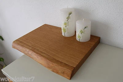 Wandboard Eiche Wild Massiv Holz Board Regal Steckboard Regalbrett Baumkante !!! - Bild 1 von 4