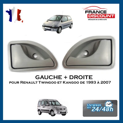 2 POIGNÉE DE PORTE INTERIEURE AVANT GAUCHE + DROITE pour RENAULT TWINGO 93-07