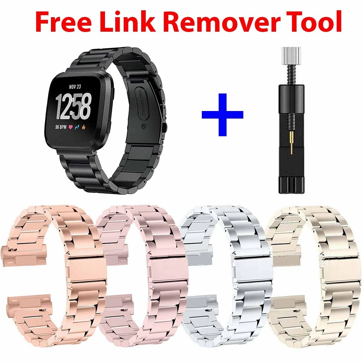 Metal band fitbit versa cheap