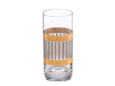 Highball Glass Michael Wainwright La Rochelle  24 Karat Gold Platinum Beautiful 