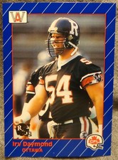 1991 AW Sports CFL Football Card - Irv Daymond - Western Ontario alumni - NM