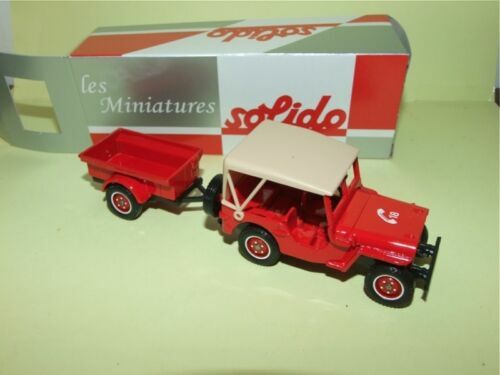 JOLI Nice RARE TOP ++ FRANCE JOUET GEVARM 1:43 - JEEP WILLYS PROJECTEUR