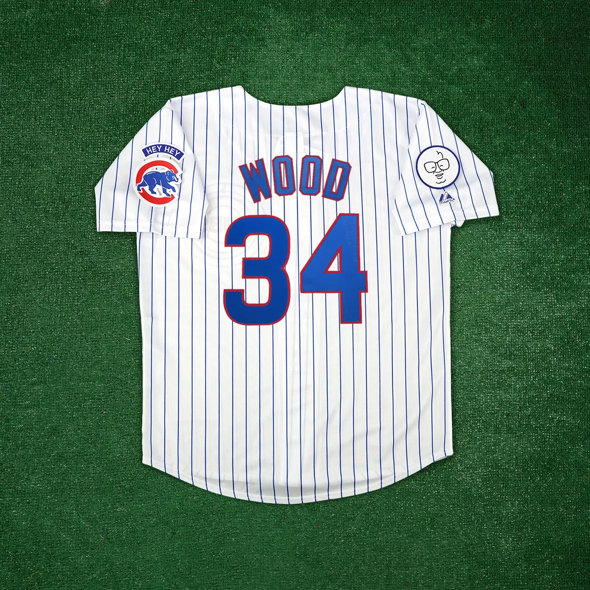 Kerry Wood 1998 Chicago Cubs Men's Home White Jersey w/ "Harry  Caray" Patch