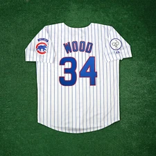 Kerry Wood 1998 Chicago Cubs Men's Home White Jersey w/ "Harry Caray" Patch