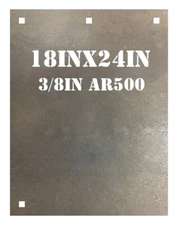 18"x24"x3/8" AR500 Long Range Steel Shooting Rifle Target - Rectangle Gong 1pc.