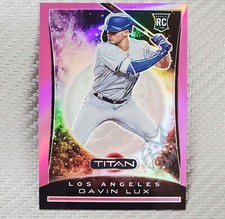 Gavin Lux RC SP /25 📈 2020 Titan Rookie Pink Holo #3 Los Angeles Dodgers