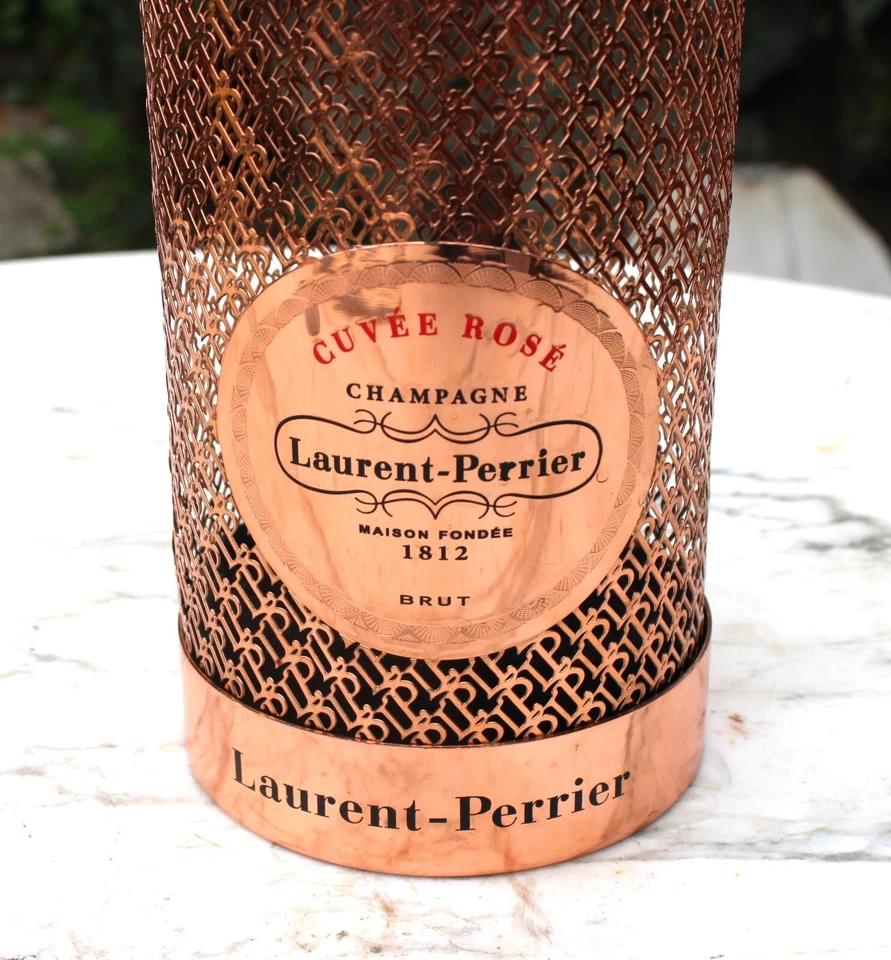 Laurent-Perrier Pink Rose Champagne Cuvee Bird CAGE Collectible 12" Tall - Image 3 of 4
