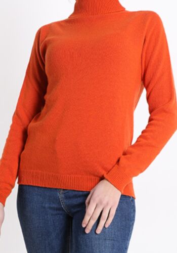Maglione Dolcevita In Misto Cashmere Donna Medium Fit Spessa Made in Italy - Foto 6 di 23