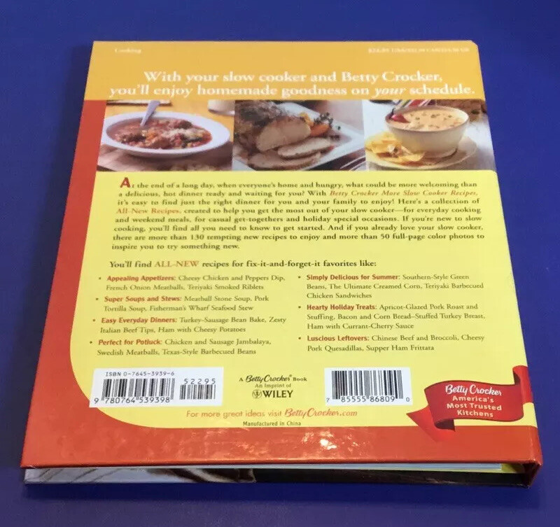 Betty Crocker Cooking More Slow Cooker Recipes AllNew Receips