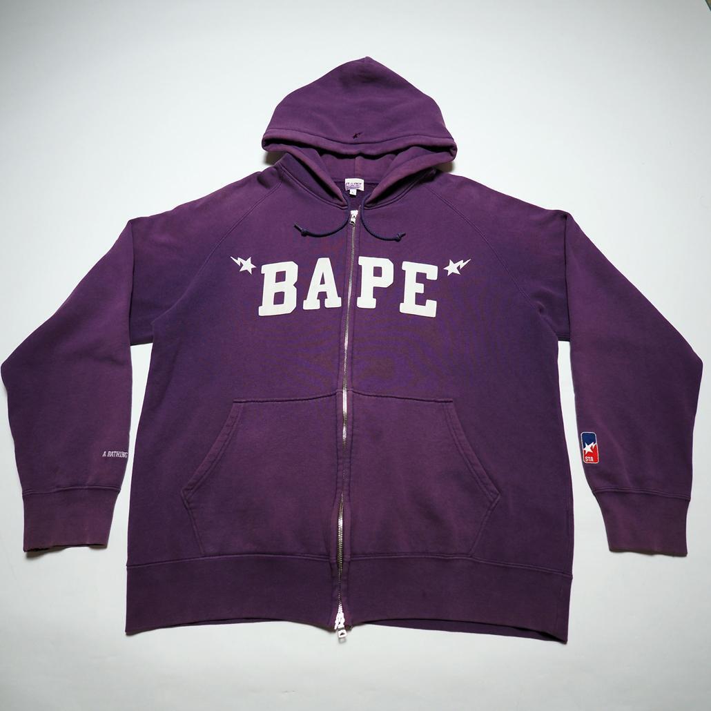 Bape Purple Spell Star Logo Zip Hoodie | eBay